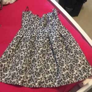 Floral strapless dress